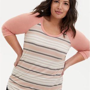 Torrid striped baseball t shirt Size 4